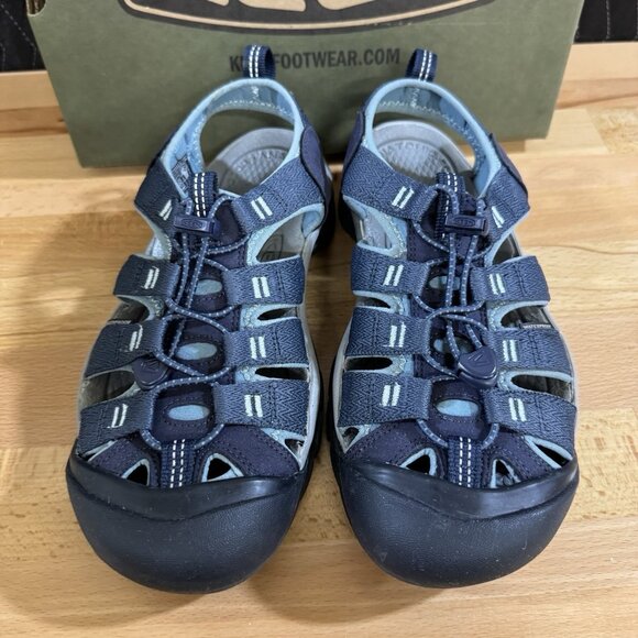 Keen Newport H2 Waterproof Sandals size 9 Women's Navy/Smoke Blue Fisherman - Picture 3 of 14